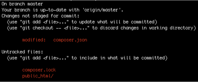 Git-status-installing-open-social-with-composer