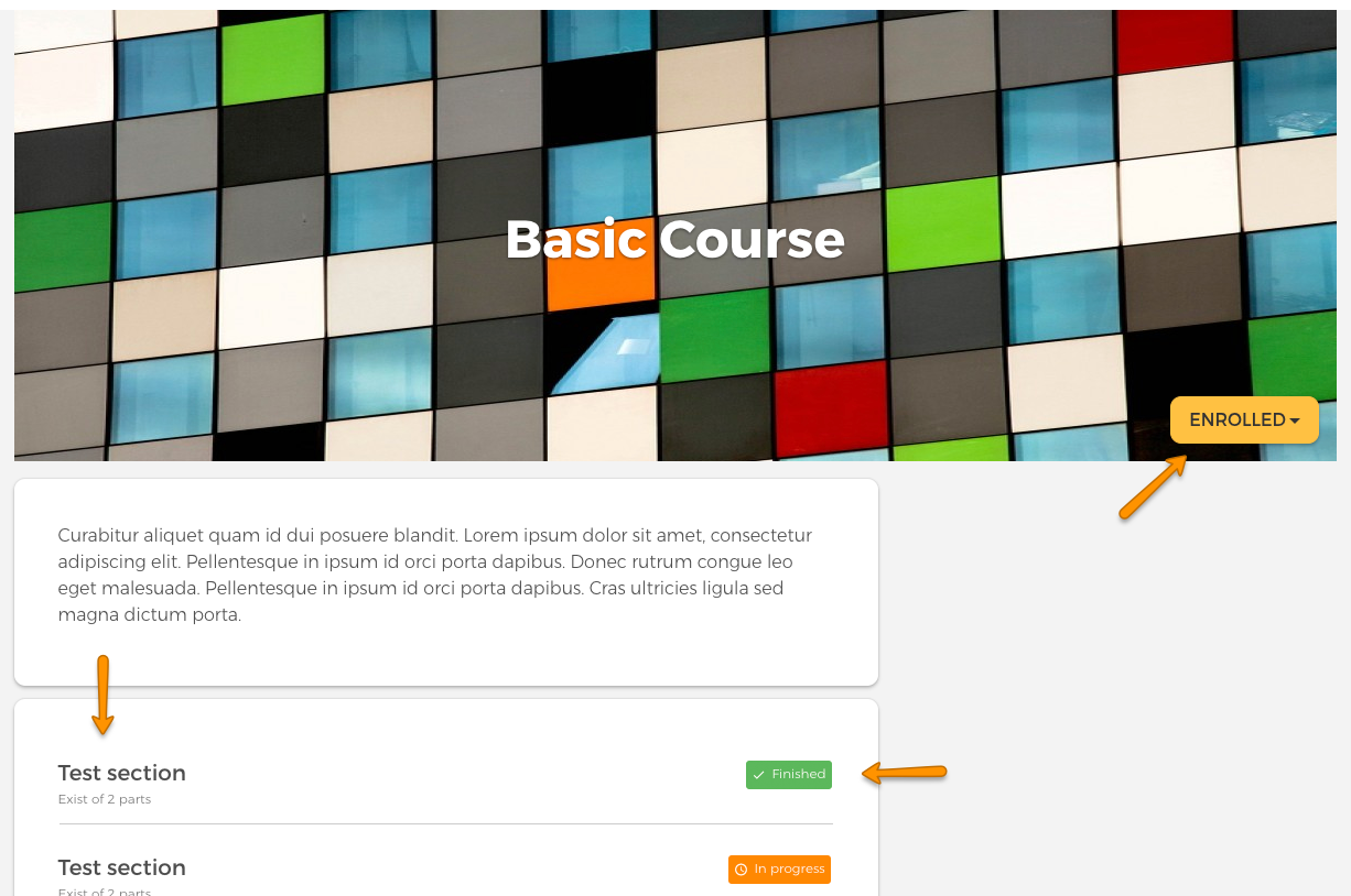 eLearning platform with basic courses